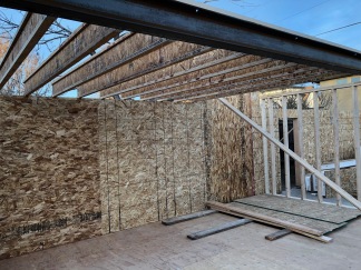 Joists above the Living Room